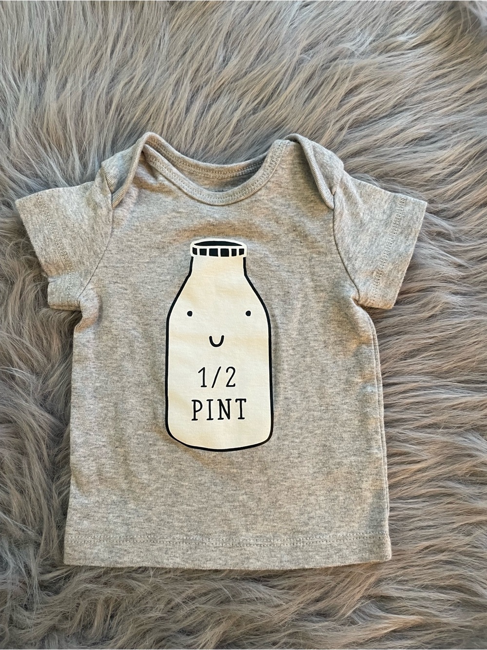 🐶Carter's Grey Short Sleeve '1/2 Pint' Graphic Tee